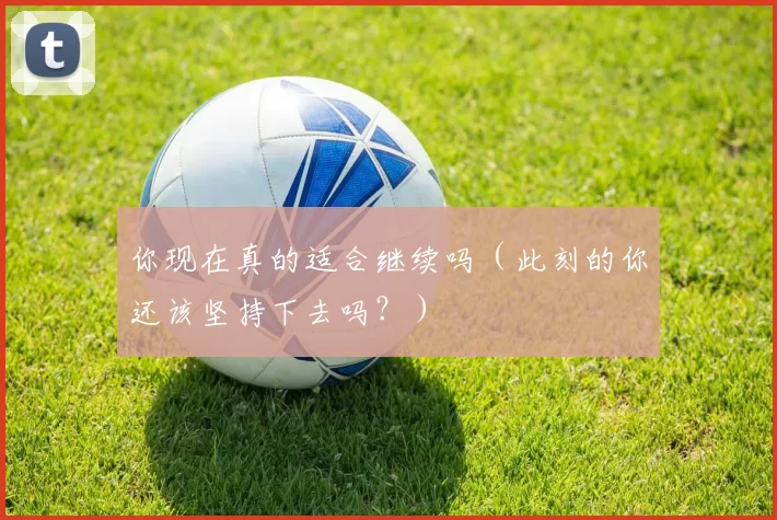 你现在真的适合继续吗（此刻的你还该坚持下去吗？）