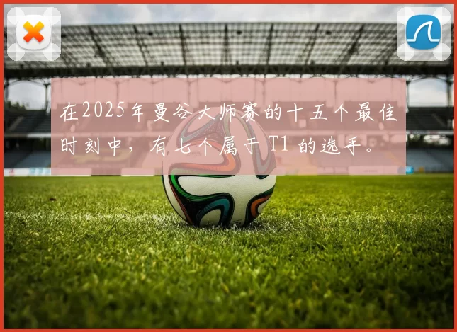 在2025年曼谷大师赛的十五个最佳时刻中，有七个属于 T1 的选手。